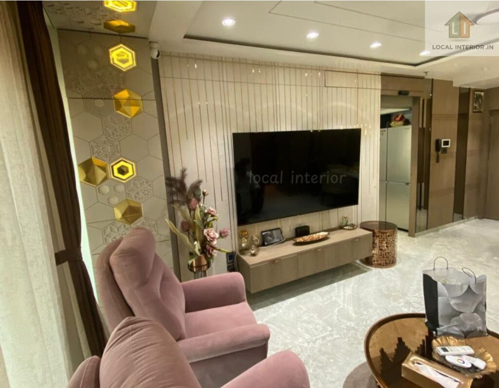 Turnkey Interior Contractor in Mumbai Pune Goa – Luxury Living Room Project