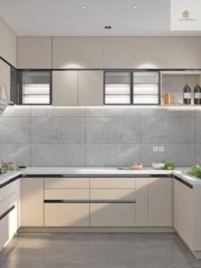 photorealistic kitchen interior created with 3D visualization and rendering
