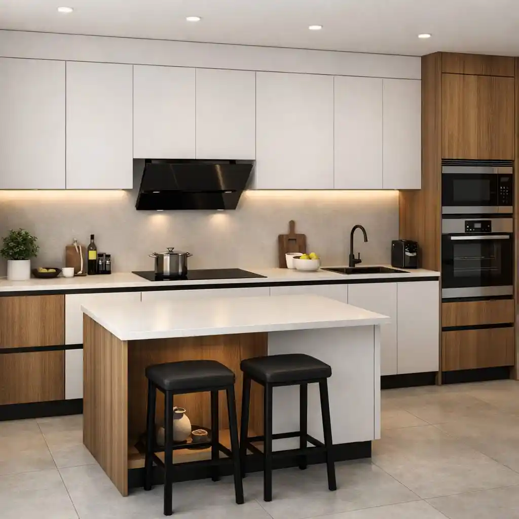 Pu Finish Modular Kitchen