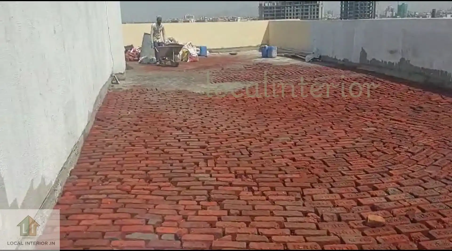 Brick Bat Coba Waterproofing Cost in India completed terrace work