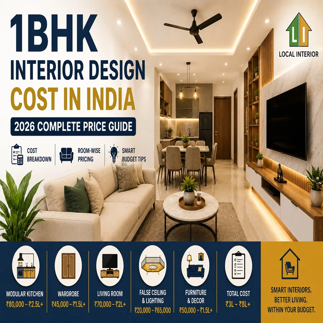 1BHK Interior Design Cost in India