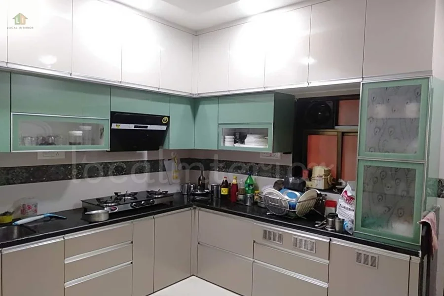 Modular kitchen design for 1BHK home in Mumbai