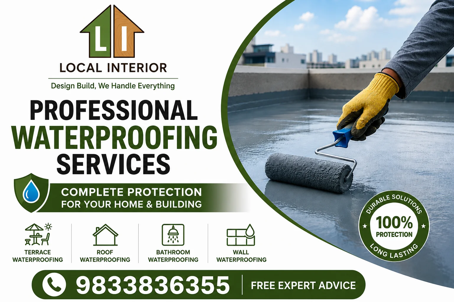 Professional waterproofing services for residential and commercial buildings