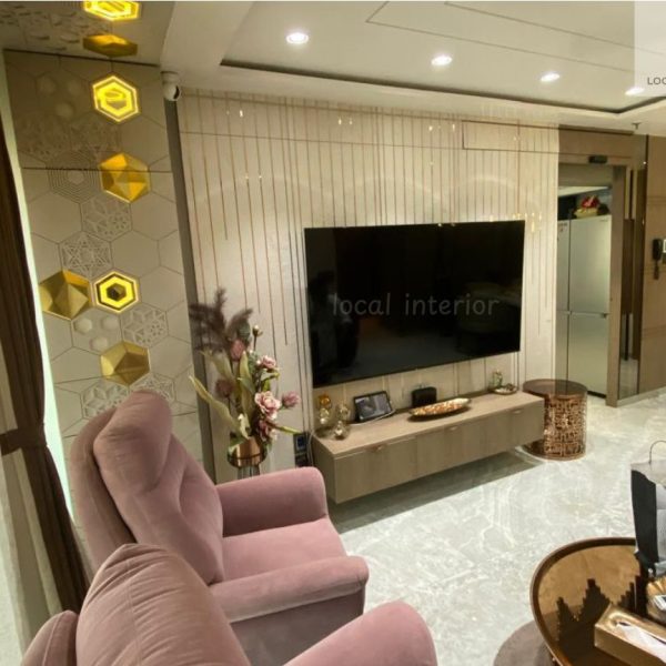 Living room Tv unit Design 3bhk