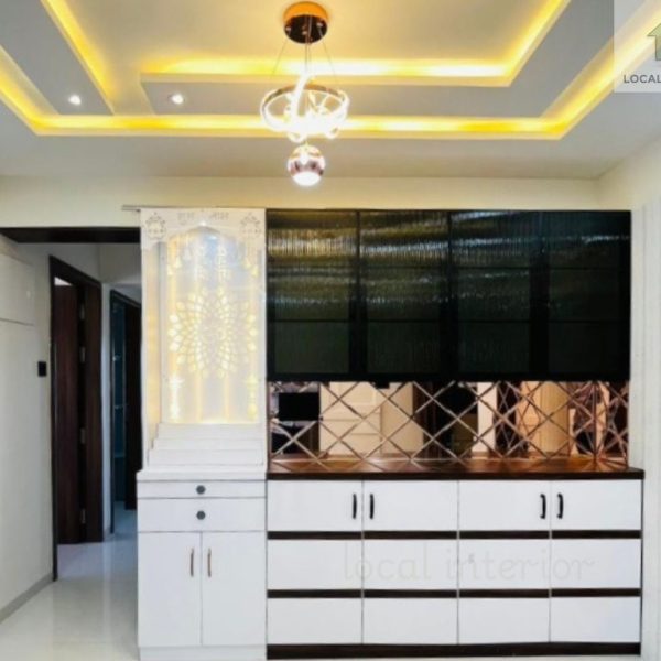 Mandir and Crocery Unit local interior