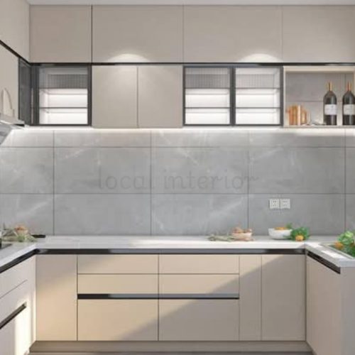 photorealistic kitchen interior created with 3D visualization and rendering