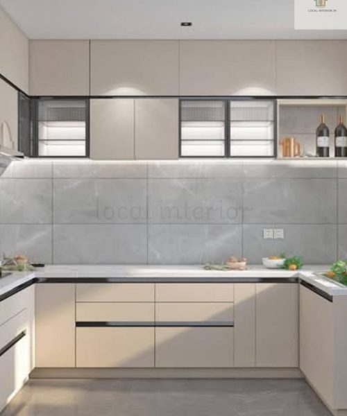photorealistic kitchen interior created with 3D visualization and rendering