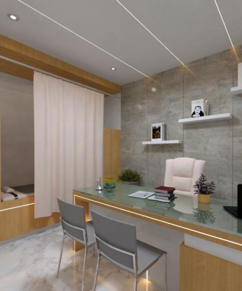 Dr Cabin Patinent Examination room 3d Design by local interior