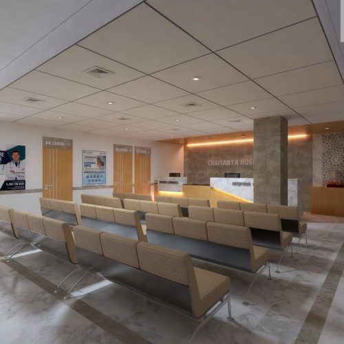 Hospital Waiting Area 3d Design by local interior