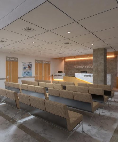 Hospital Waiting Area 3d Design by local interior