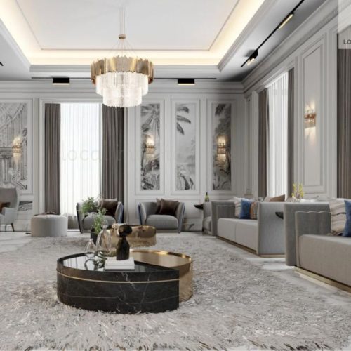 3D design & rendering services interior living room visualization