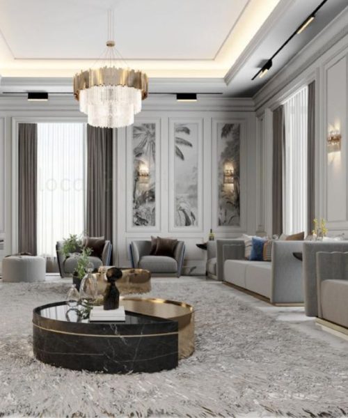 3D design & rendering services interior living room visualization