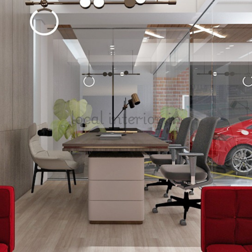 car show room 3d design